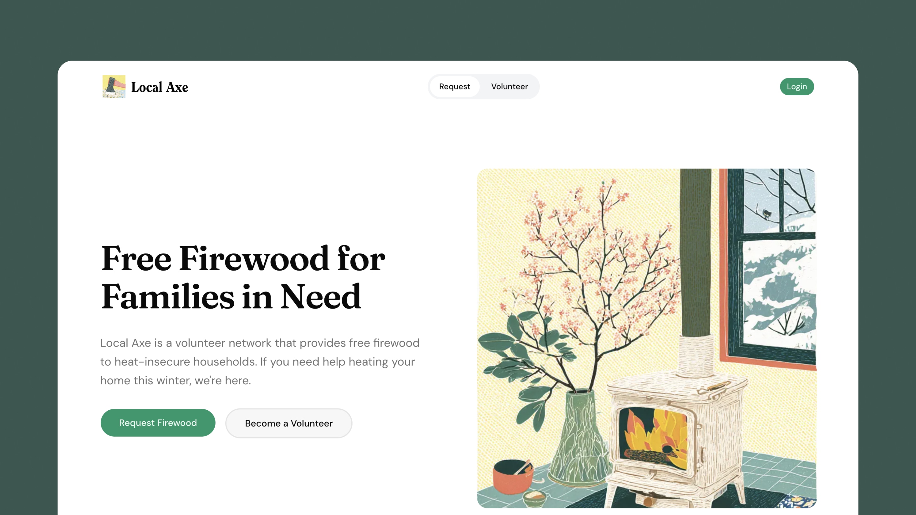 Volunteer network providing free firewood